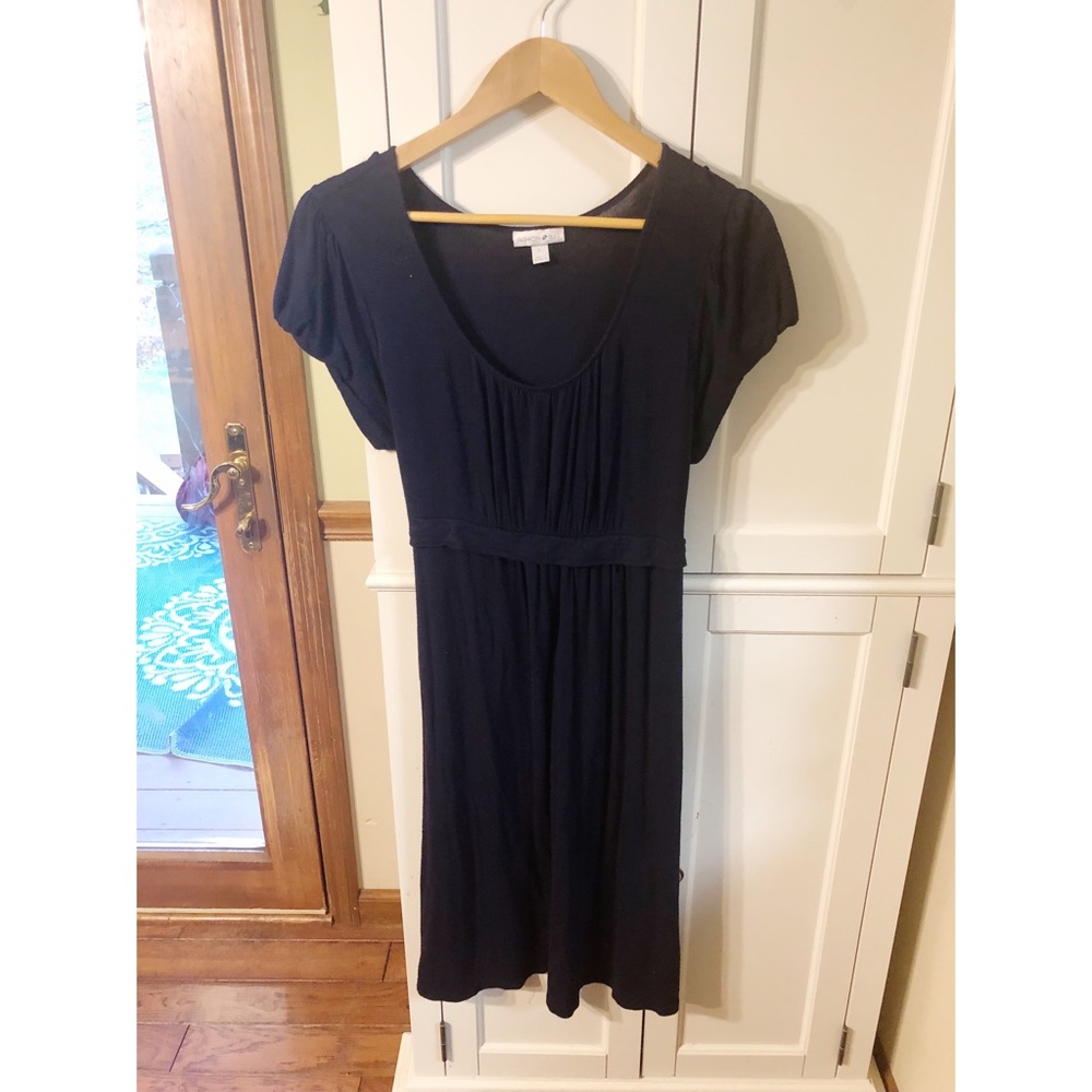 Navy casual dress with back tie